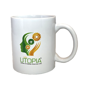 Cafe Utopia White Mug